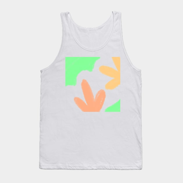 Green orange yellow watercolor art Tank Top by Simplecooldesignss